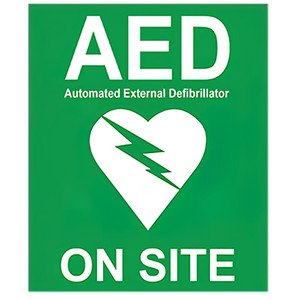 CARDIACT AED On Site Sticker 10 x 12cm, Each