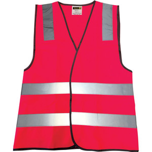 Zions Hi-Vis Night Safety Vest Pink Medium