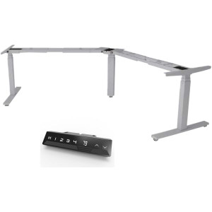 Infinity Electric Height Height Adjustable Desk Frame 3 Stage Leg 3 Motor Silver