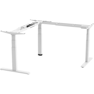 Ergovida Sit-Stand Desk Corner Frame Only Electric White 1280x700x570mm