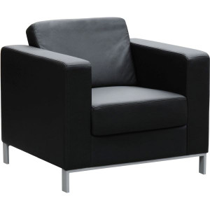 MILANO LEATHER LOUNGE W 850 x H 770 x D 850mm Black