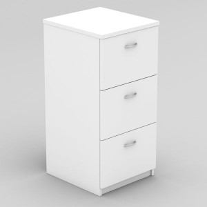 FILING CABINET 3 DRAWER 468(W) X 510(D) X 990(H) WHITE