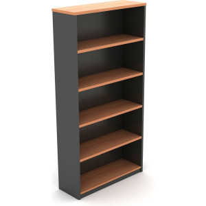 BOOK CASE 1800(H) X 900(W) X 320(D) CHERRY / CHARCOAL