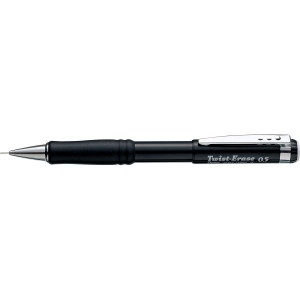 Pentel Qe515 Mechanical Pencil Twist-Erase 0.5mm Grip Black Barrel Box of 12