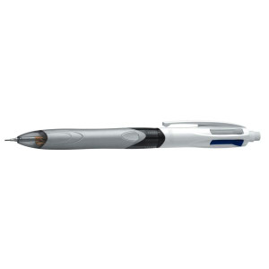 BIC 4 Colours Multi-Function Pen 3 Ballpoint and 1 Pencil Blister Pack