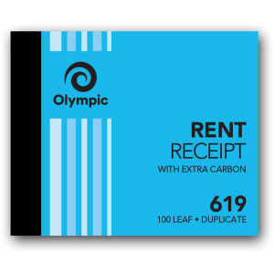Olympic 619 Carbon Book Duplicate 100x125mm Rent Receipt 100 Leaf