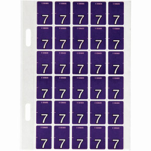 Avery Numeric Coding Label 7 Top Tab 20x30mm Purple Pack of 150