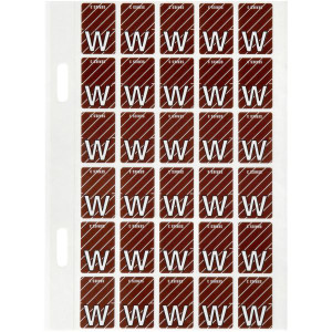 Avery Alphabet Coding Label W Side Tab 20x30mm Brown Pack of 150