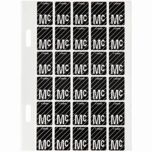 Avery Alphabet Coding Label Mc Top Tab 20x30mm Wht Blk Pack of 150