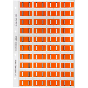 Avery Alphabet Coding Label I Side Tab 25x42mm Orange Pack of 240