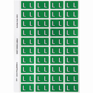 Avery Alphabet Coding Label L Side Tab 25x42mm D Green Pack of 240
