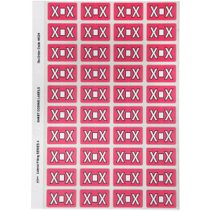 Avery Alphabet Coding Label X Side Tab 25x42mm Pink Pack of 240