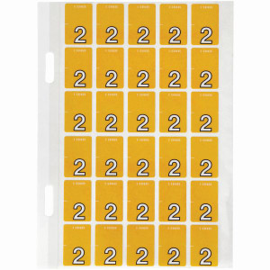 Avery Numeric Coding Label 2 Top Tab 20x30mm Orange Pack of 150