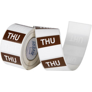 THURSDAY SQUARE LABELS BROWN 40MM 500/ROLL