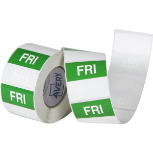 FRIDAY SQUARE LABELS GREEN 40MM 500/ROLL