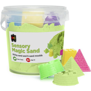 EC Sensory Magic Sand With Moulds 600g Tub Green