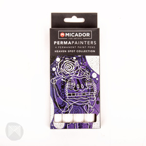 PERMAPAINTERS - WHITE, PACK 4 MICADOR FOR ARTISTS