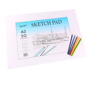 Quill Sketch Pad 110gsm A2 White 50 Leaf (100 Page)