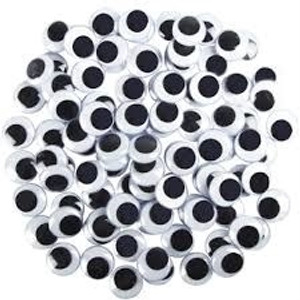 MOVING EYES 10MM ROUND BLACK 100 PER BAG