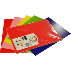 RAINBOW POSTER BOARD Double Sided A4 Assorted Pack of 10