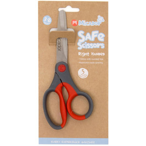 SAFE SCISSORS - RED 130MM MICADOR JR