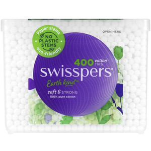 Swisspers Paper Stems Cotton Tips 400 Pack