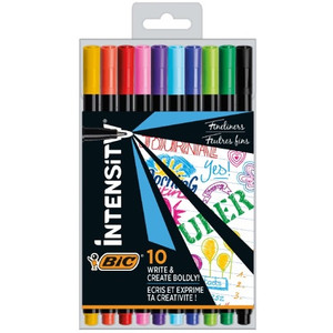 BIC FINE LINER 0.4MM ASSORTED COLOURS PACK OF 10
