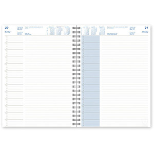 UPWARD DIARY A4 DAY TO PAGE WIRE-O DELUXE WITH TABS (2024)