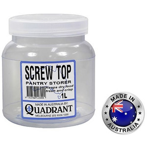 Screw Top Pantry Storer 12 x 14cm (1Lt) (Made in Australia)