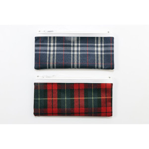 PENCIL CASE GNS 20X9CM TARTAN ASSORTED