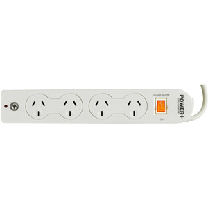 POWERPLUS POWERBOARD 4 OUTLET Master Switch,Surge & Overload