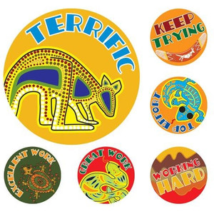 AVERY MERIT STICKERS AUSSIE ART PK96 FLATPACK