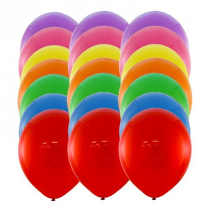 Alpen Balloons 23cm Assorted Colours Pk100