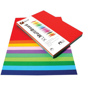 Quill Coloured Board 210gsm A4 - Assorted, Pack of 100 (90330)