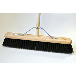 INDUSTRIAL MIX PLATFORM BROOM WITH WOOD BACK 610MM HANDLE & STAY