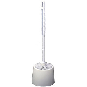 Round Toilet Brush Set with Holder White BH0108