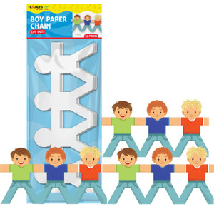 Teacher's Choice Boy Paper Chain Cut Outs 25 Pieces