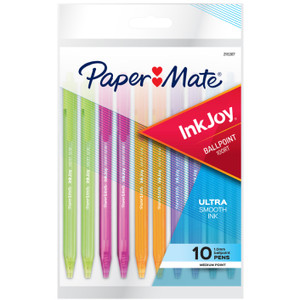 Paper Mate InkJoy Retractable Ballpoint Pen 100RT 1.0mm Fashion Assorted Pack of 10