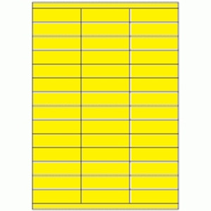 42PP Fluoro Yellow Label 70mm x 20mm Box of 100 Sheets