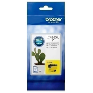 Brother LC436XL Yellow Ink Cartridge High Yield Suits Brother MFC-J4440DW / J4540DW / J4340DW XL / J5855DW XL / J5955DW / J6555DW XL / J6955DW / J6957DW