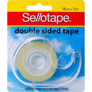 Sellotape Double Sided Mounting Tape 18mmx15m In Dispenser Clear