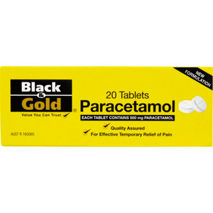 BLACK & GOLD PARACETAMOL 20S