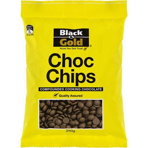 BLACK & GOLD CHOCOLATE CHIPS COMPOUNDED COOKING CHOCOLATE 250GM