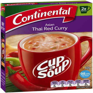 CONTINENTAL ASIAN THAI CURRY CUP-A-SOUP 2 SERVES 60GM