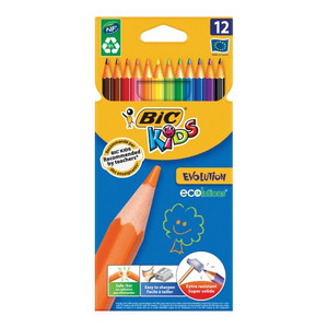 BIC KIDS COLOURING PENCILS 12PK