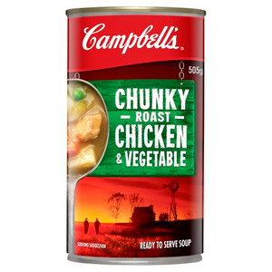 CAMPBELLS CHUNKY SOUP ROAST CHICKEN AND VEGETABLE 505GM