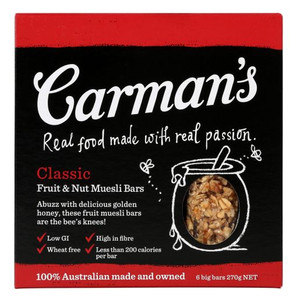 CARMANS MUESLI BARS CLASSIC 6 PACK 270GM