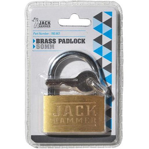 JACKHAMMER BRASS PADLOCK 50MM