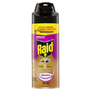 RAID ONE SHOT MULTI INSECT KILLER ODOURLESS 220GM