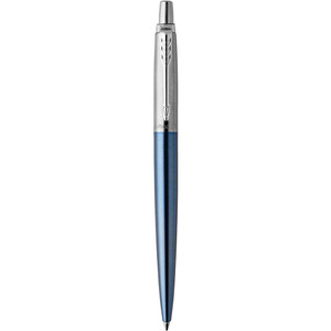 PARKER JOTTER BALLPOINT PEN Waterloo Blue Chrome Trim Blue